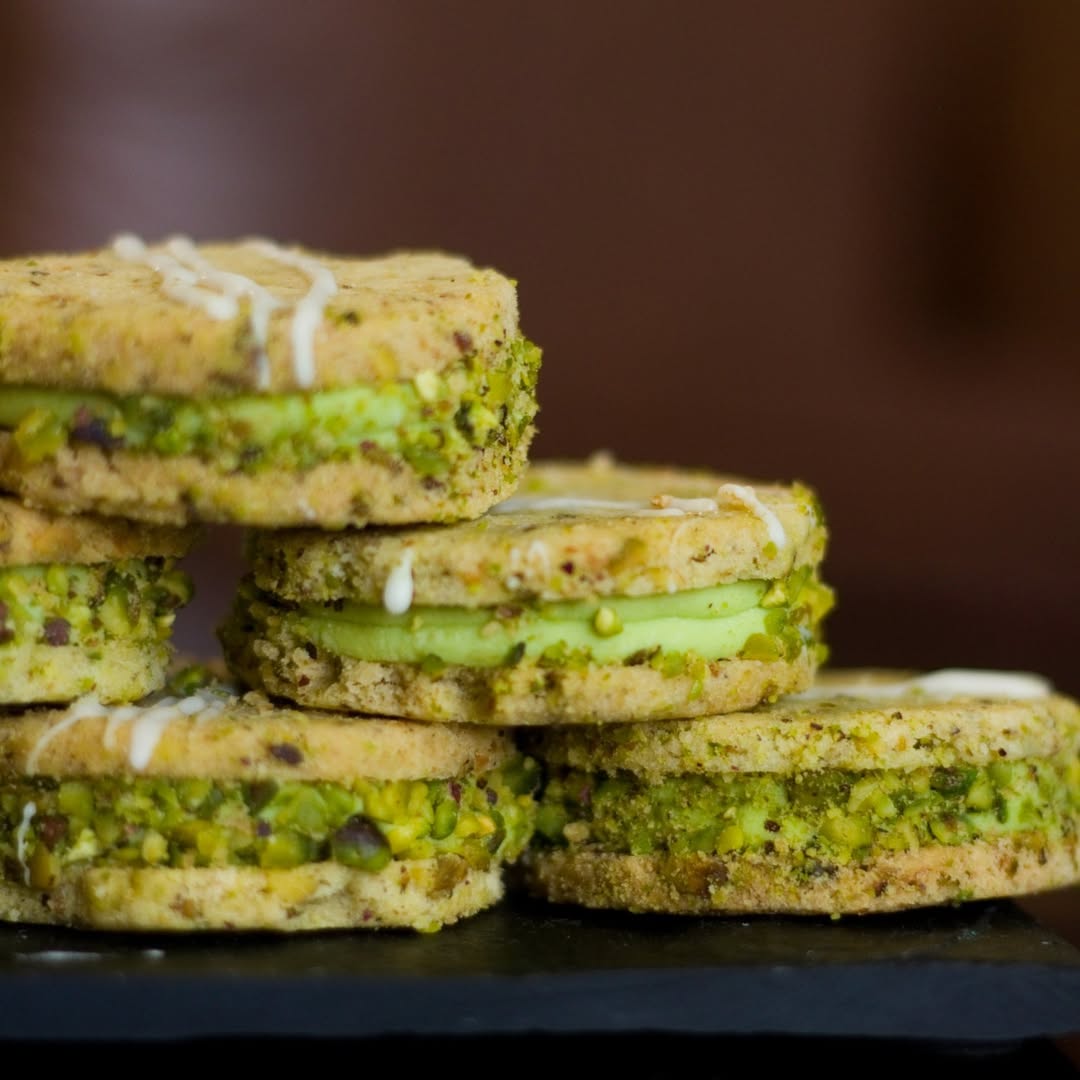 Alfajores de pistacho artesanales